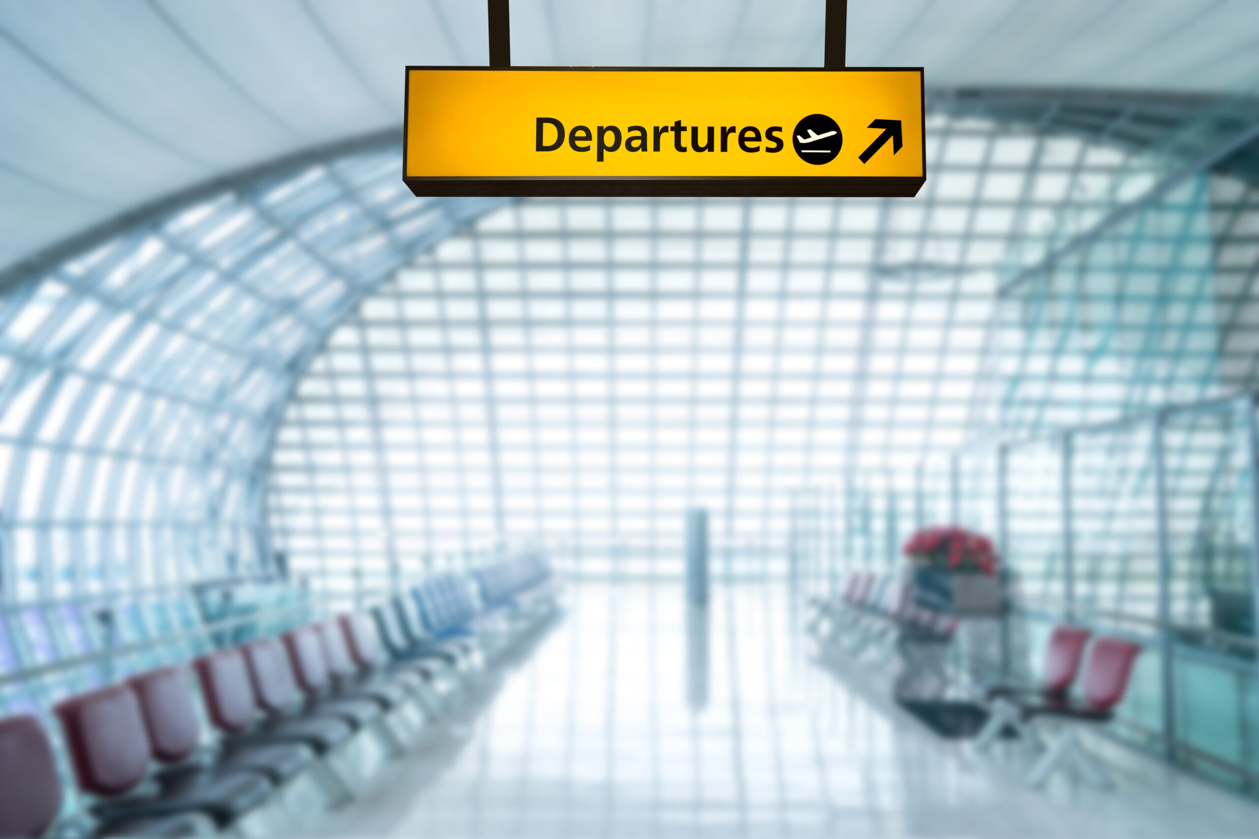 Airport sign deporture and arrival board